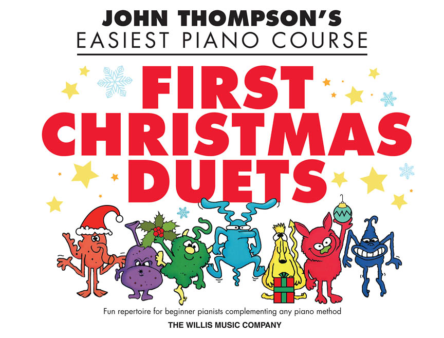 First christmas duets: fun repertoire for beginner pianist complementing any piano method.