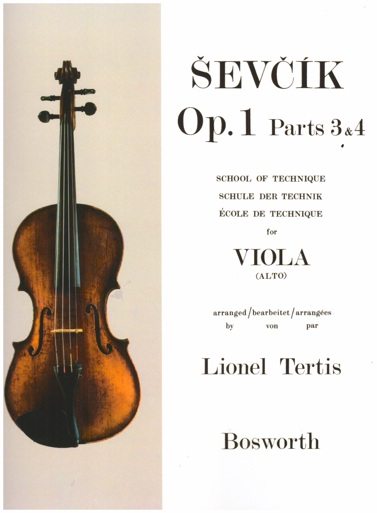 School of technique for viola (alto) op.1 parts 3 & 4.