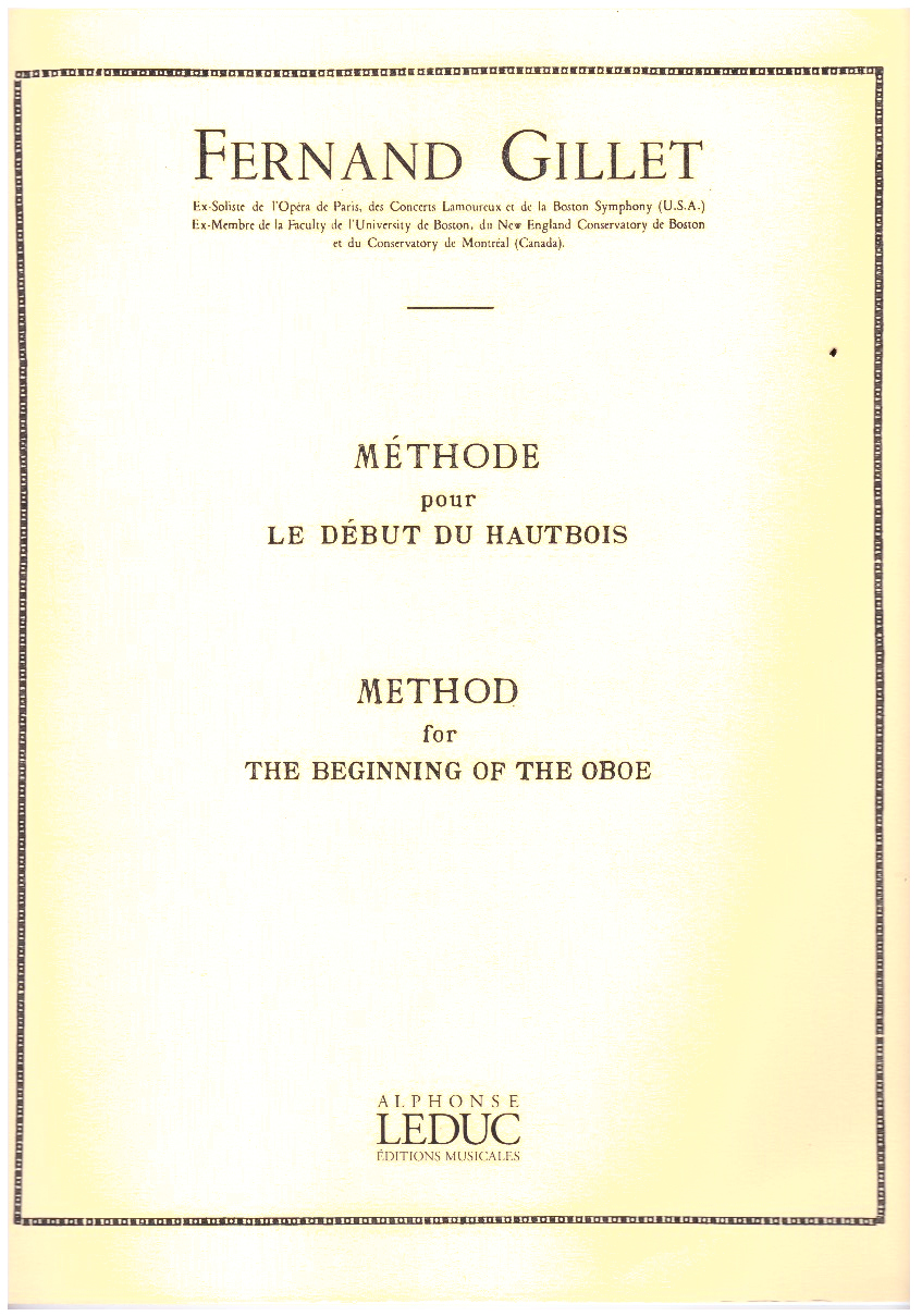 Methode pour le debut du hautbois / method for the beginning of the oboe (al18827).