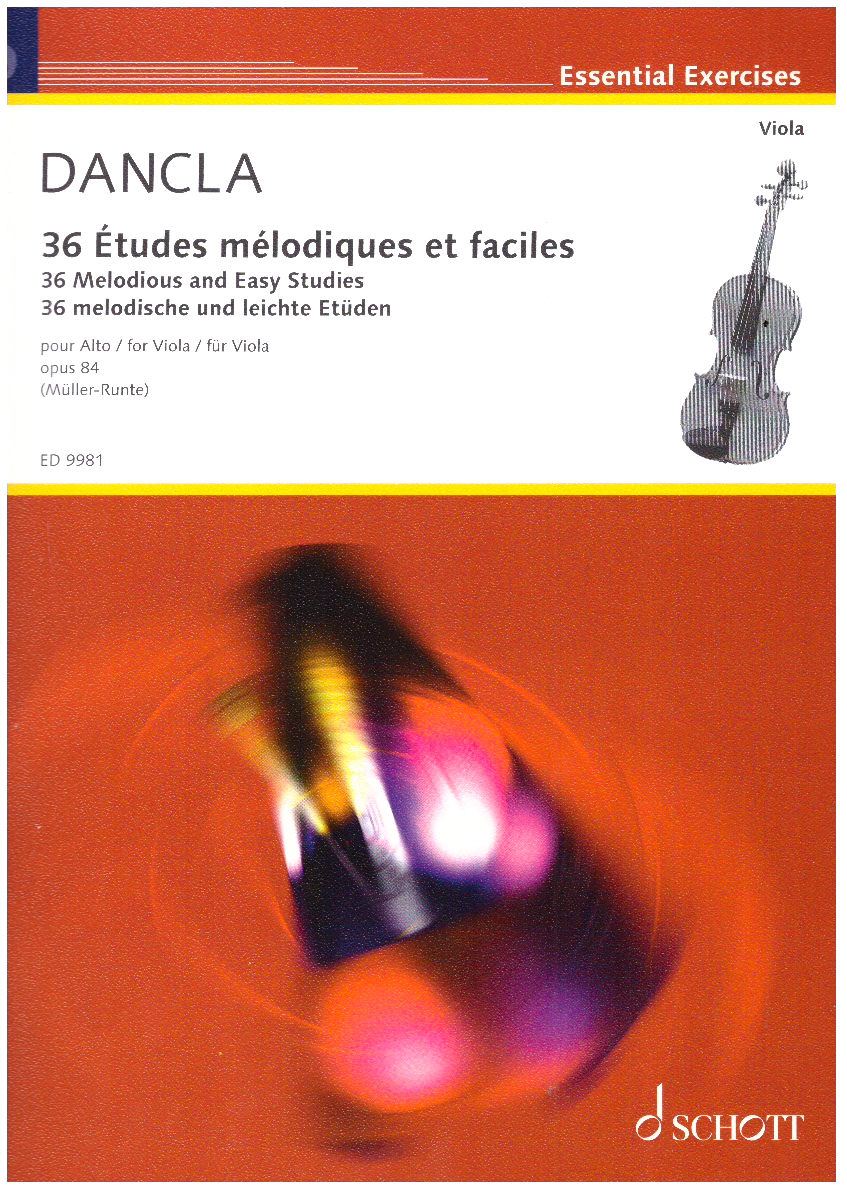 36 études mélodiques et faciles opus 84 pour alto / 36 melodious and easy studies opus 84 for viola / 36 melodische und leichte etuden opus 84 fur viola (ed 21126).