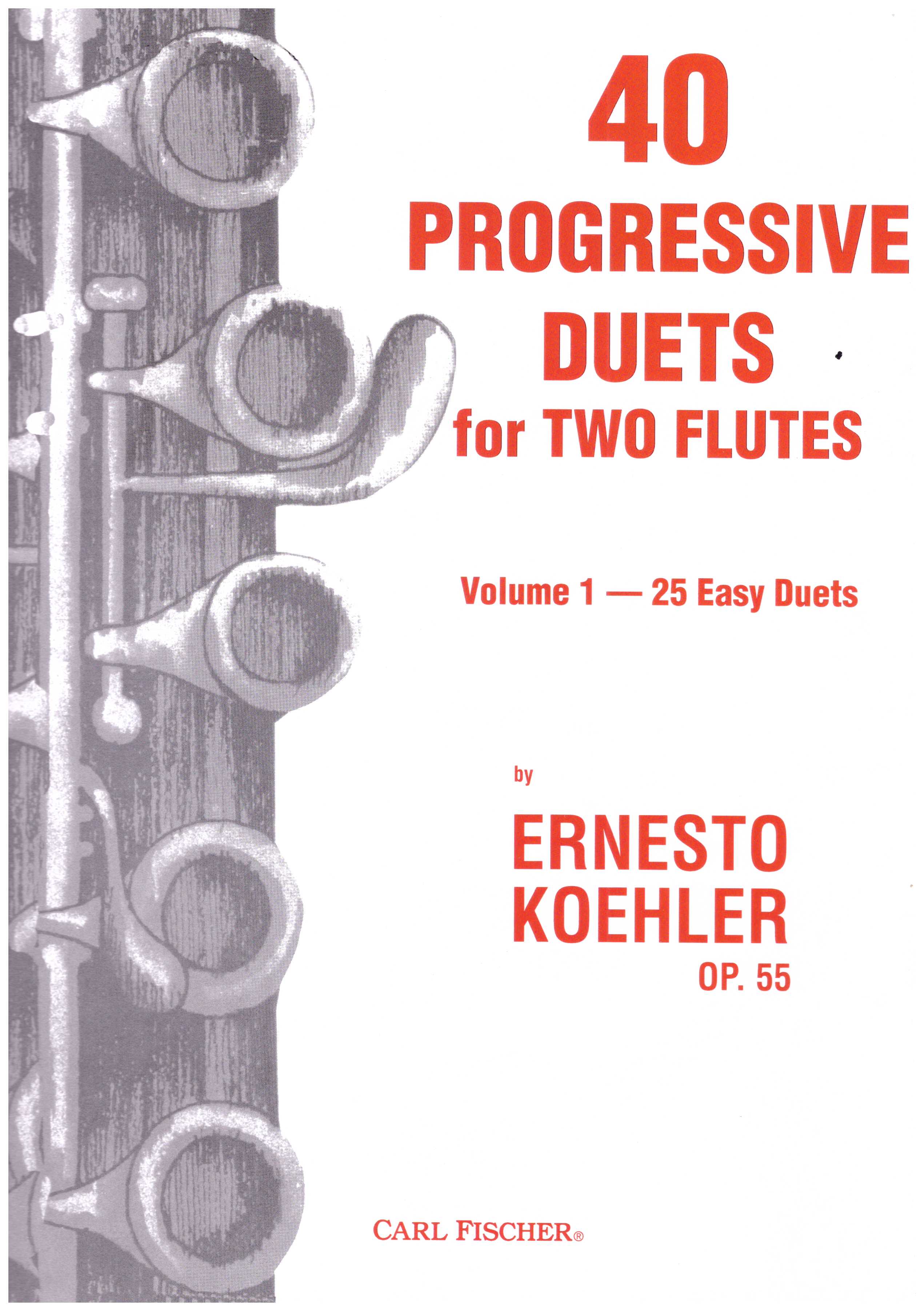 40 progressive duets for two flutes op.55, volume 1 - 25 easy duets.