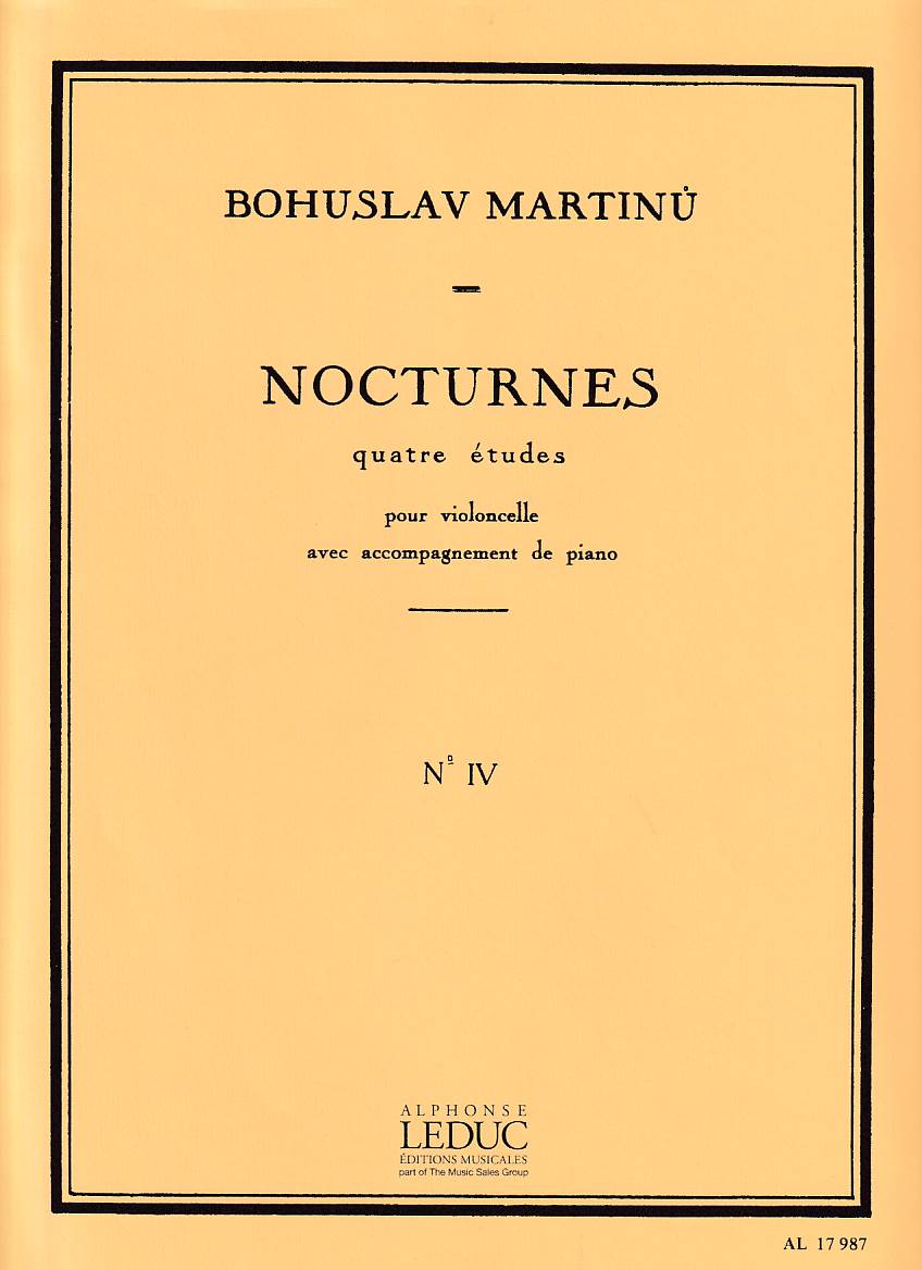 Nocturnes, quatre etudes (no.iv) pour violoncelle, avec accompagnement de piano (al17987).