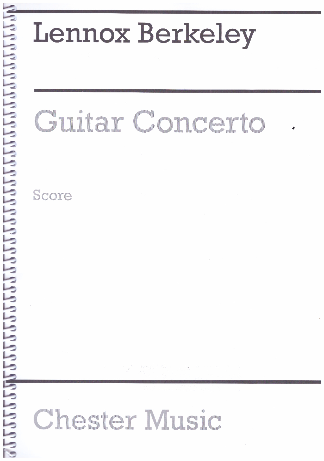 Guitar concerto, score / concierto para guitarra.