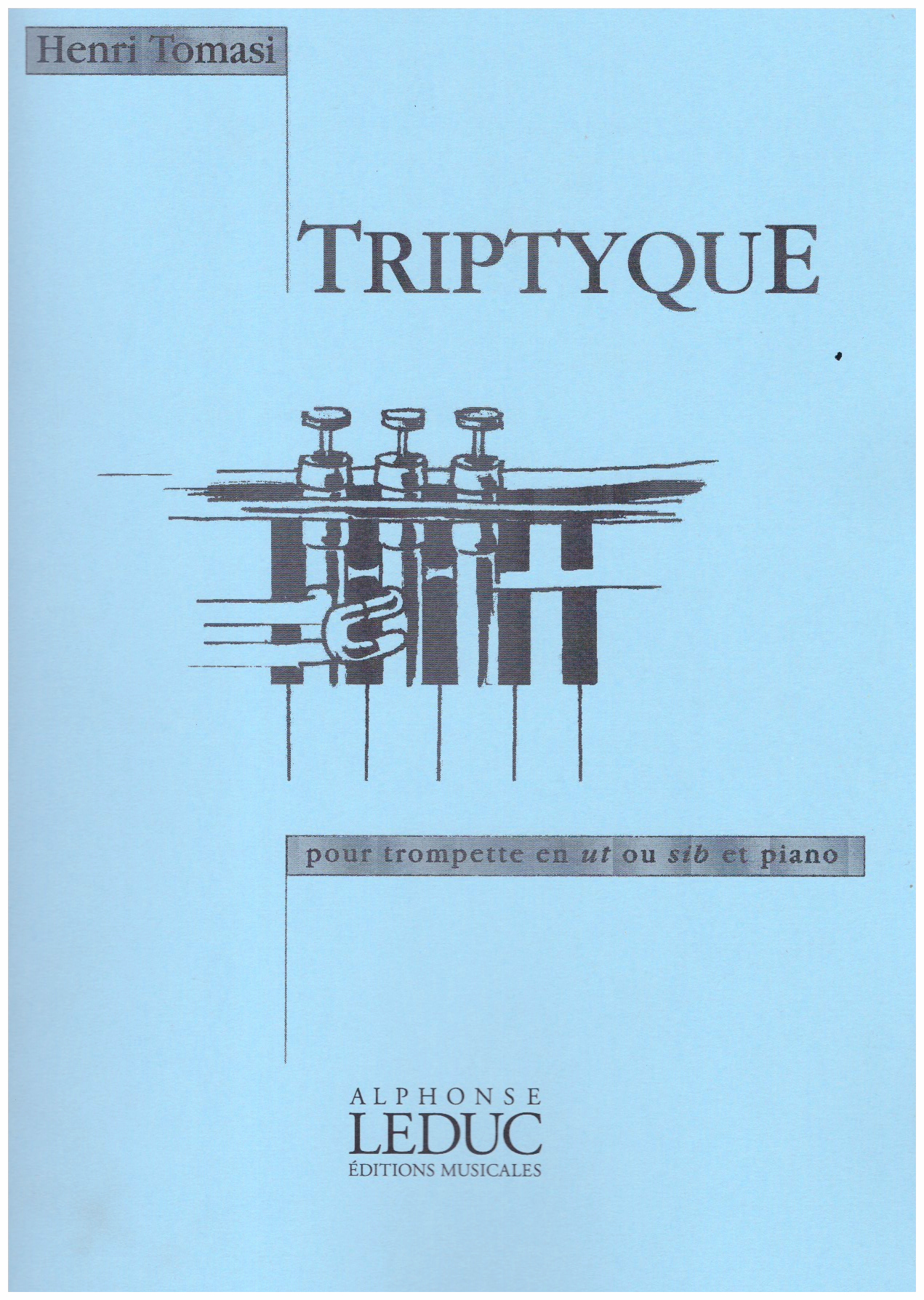 Triptyque pour trompette en ut ou sib et piano.