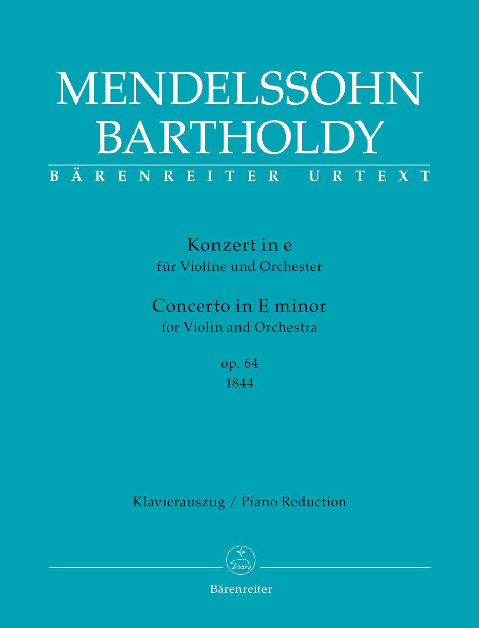 Konzert in e fur violine und orchester, op.64 (1844) klavierauszug / concerto in e minor for violin and orchestra, op.64 (1844), piano reduction / concierto en mi menor para violín y orquesta op.64, reducción a piano.