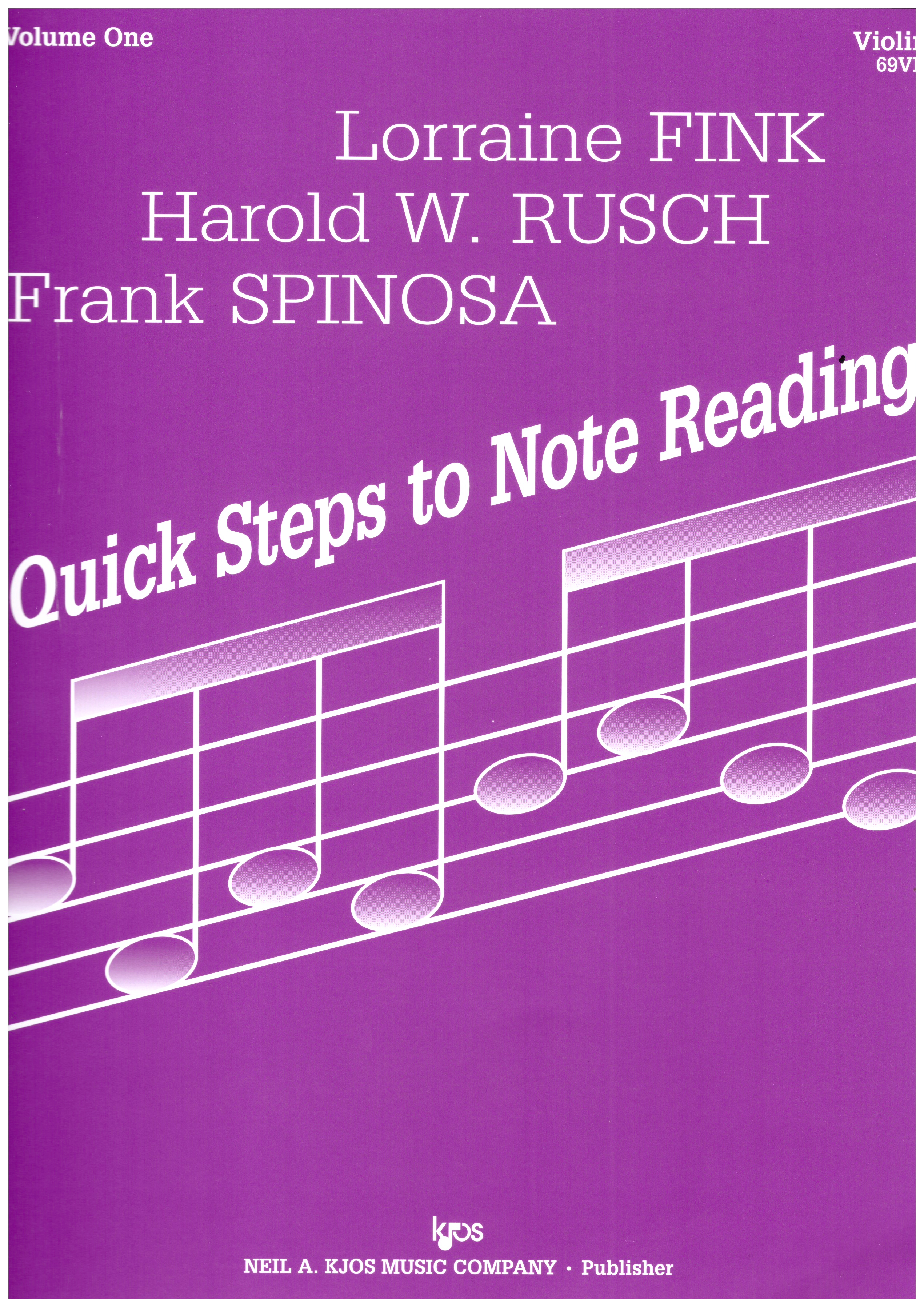 Quick steps to note reading, violin volume one (69vn)