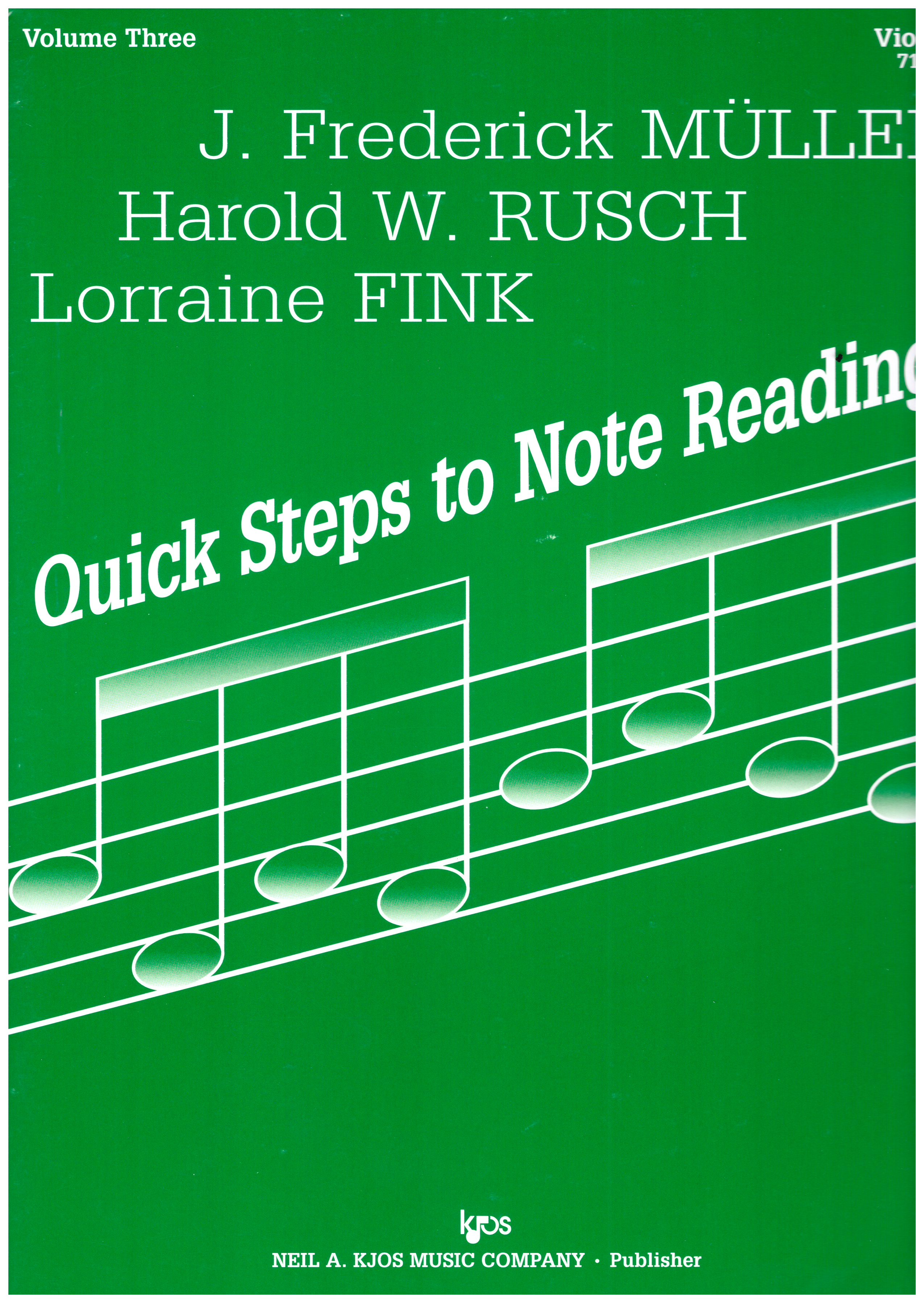 Quick steps to note reading, violin volume three (71vn)