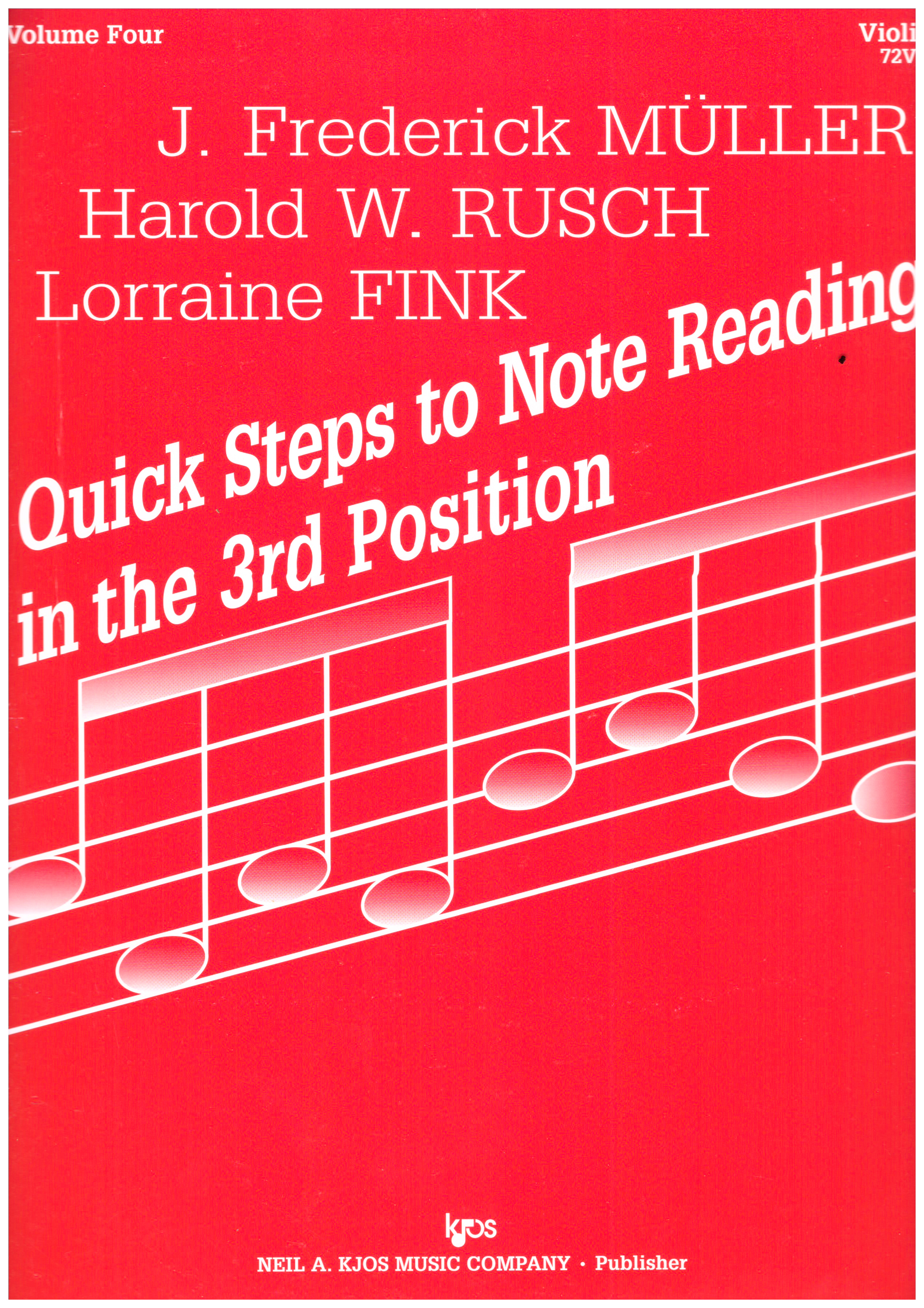 Quick steps to note reading, violin volume four (72vn)