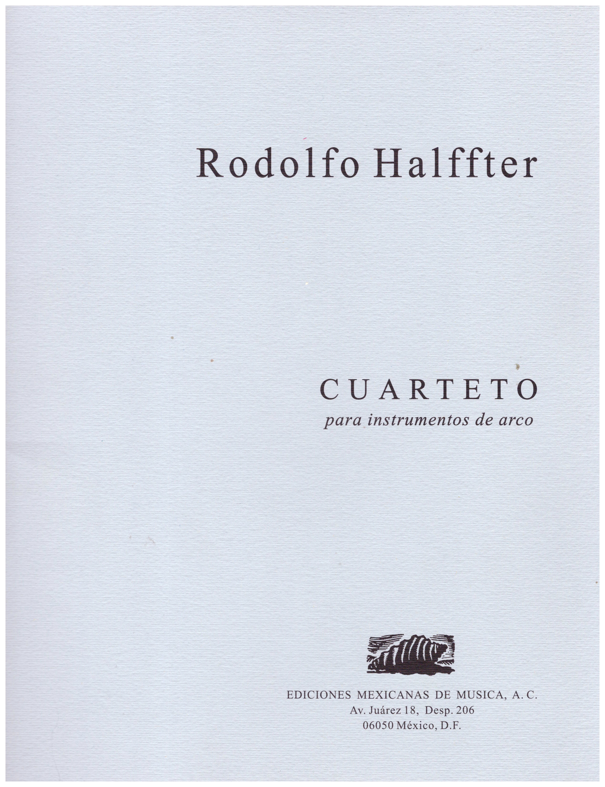 Cuarteto para instrumentos de arco (partitura).