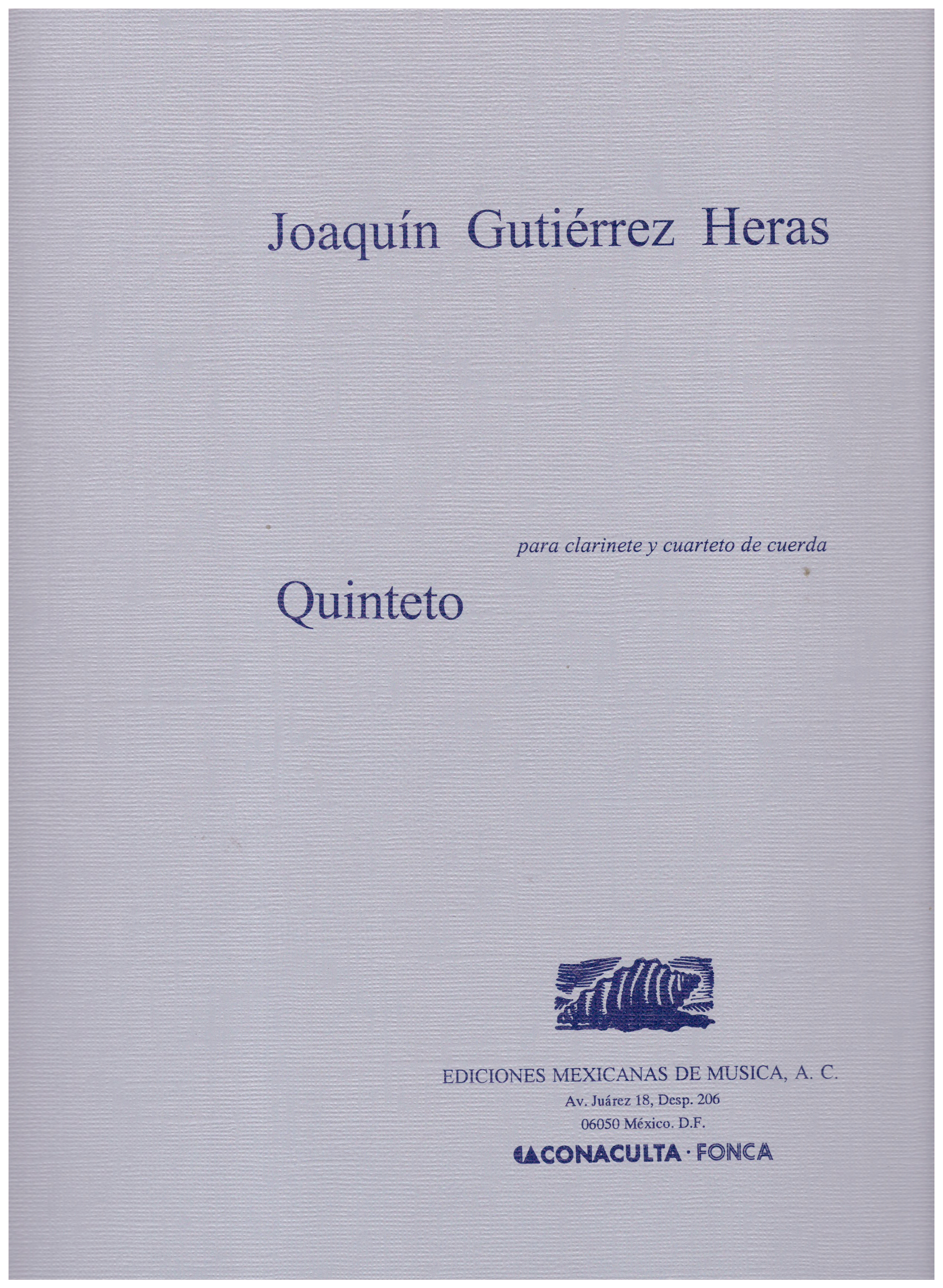 Quinteto para clarinete y cuarteto de cuerda (partitura).