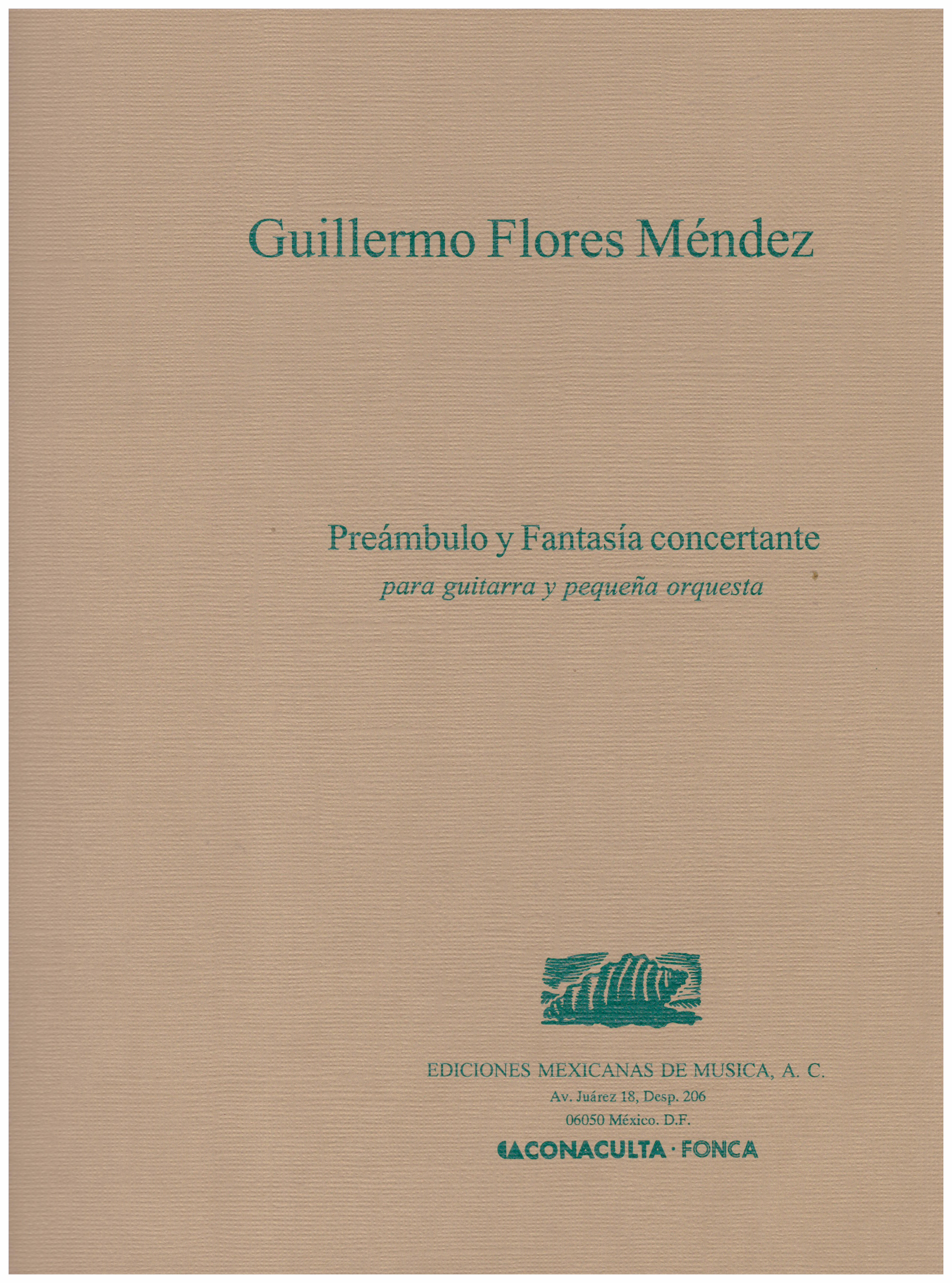 Preámbulo y fantasía concertante para guitarra y pequeña orquesta (partitura).