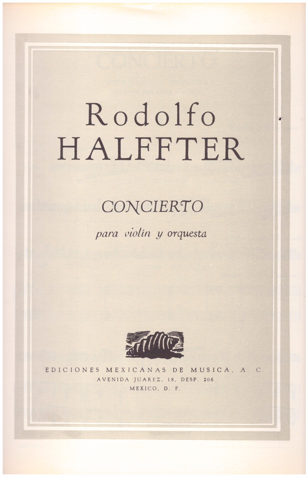 Concierto para violín y orquesta (reducción para violín y piano).